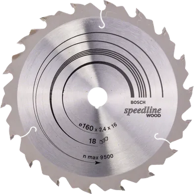 Cirkelsågklinga Speedline Trä 160/16 mm, 18T