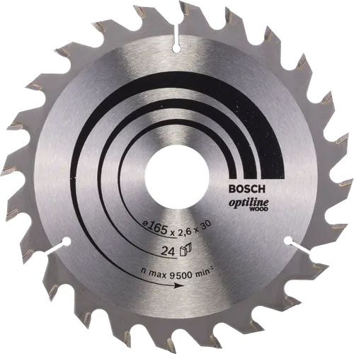 Cirkelsågklinga Optiline Trä 165/30 mm, 24T