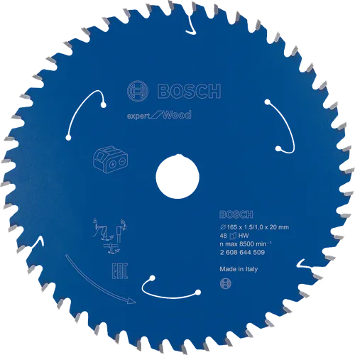 Cirkelsågklinga Expert f. batteridrift, Trä 165/20 mm, 48T
