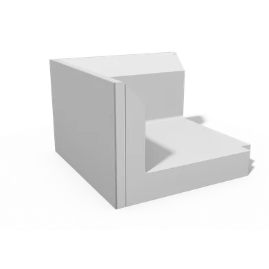 L-element hörn S200MX H400x600x600 mm
