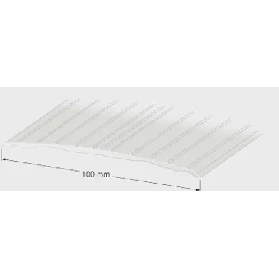 Tröskellist 100 mm, 200 cm Nr 107, Silver aluminium