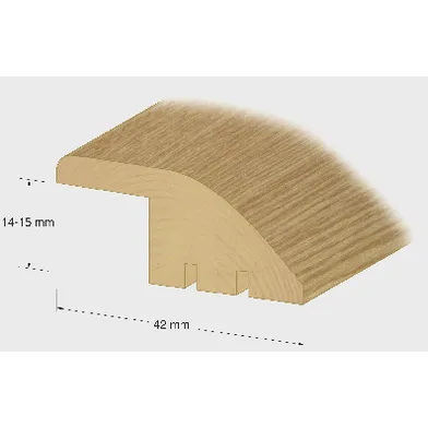 Nivålist 14-15 mm Ek 100 cm, Lackad, Nr 32