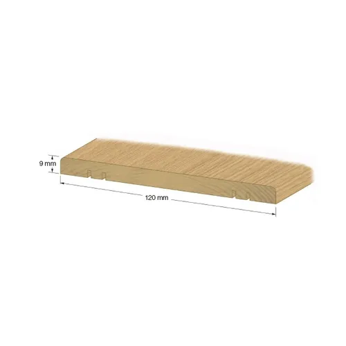 Tröskel Ek, 9 mm 120x2000 mm, Lackad