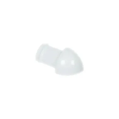 Hörndel kvartsrund  plast vit 8 mm