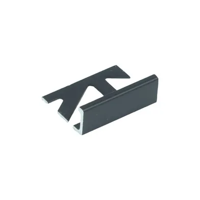 Kakellist Rak, Alu. 12,5 mm, Mattsvart