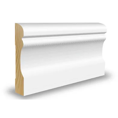 Allmogesockel vitmålad furu 15x69 mm, CW801, 4400 mm