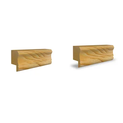 Bröstlist vitmålad furu m. fals 21x36 mm, CW603, 3600 mm