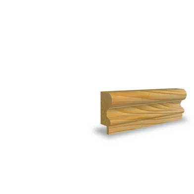 Bröstlist obehandlad furu 15x43 mm, CW606, Ofalsad