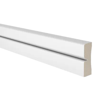 Sockel ventilerad vitmålad furu 14x56 mm, 4400 mm