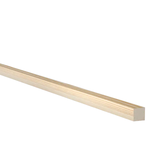 Planhyvlad obehandlad furu 21 mm 21x21 mm, Löpmeter