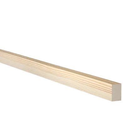 Planhyvlad obehandlad furu 21 mm 21x33 mm, Löpmeter