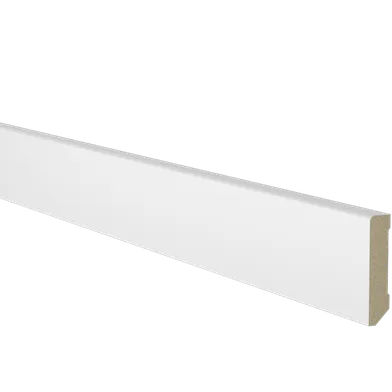 Sockel vitmålad MDF 12x56 mm, 4200 mm