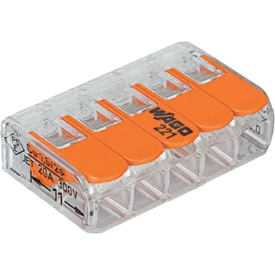 Toppklämma Wago 0,14-4 mm² 5-polig