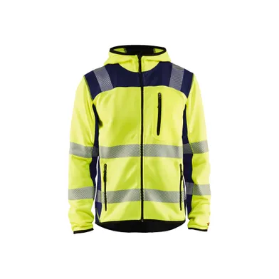 Stickad Varseljacka, Gul/Marinblå Strl. L