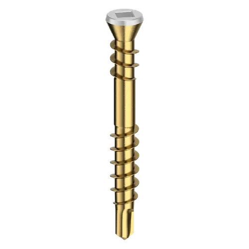 Sockelskruv m. borrspets & motgänga 4,2x45 mm, Vit, 250 st/frp