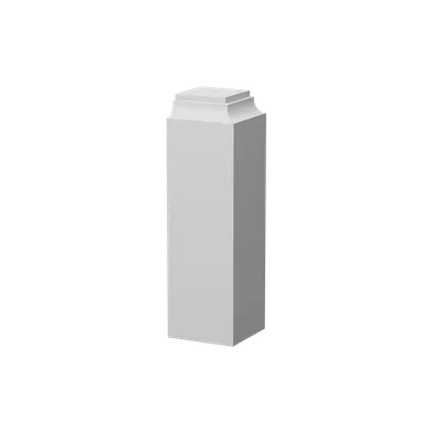 Sockelkloss vitmålad furu 30x30x100 mm, innerhörn