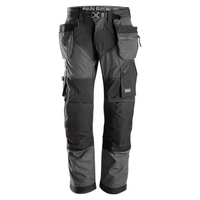 Arbetsbyxa+ 6902 FlexiWork Strl. 50, Grå/Svart