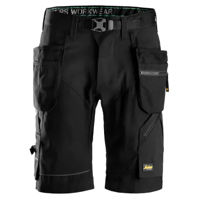 Arbetsshorts+ 6904 FlexiWork m hölsterfickor Strl. 50, Svart