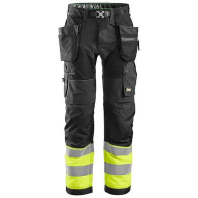 Arbetsbyxa 6931 FlexiWork varsel Strl. 52, Gul/Svart, Klass 1