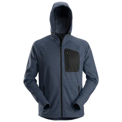 HOODIE FLEECE FW MARIN/SVART