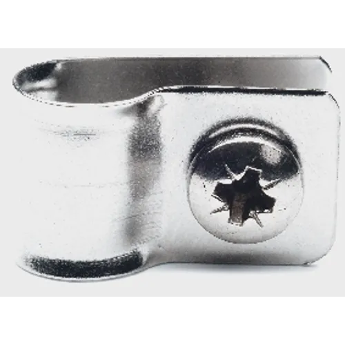 Klammer m. plåtskruv Ø 10 mm, Rostfri, 25-pack