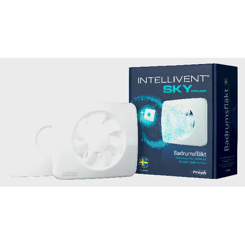 Badrumsfläkt Intellivent SKY Vit
