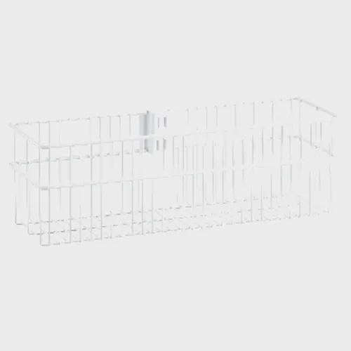 Dörr-/Väggkorg i tråd, Vit Stor, 140x435x134 mm