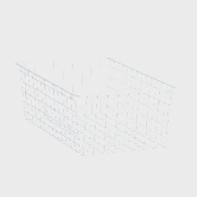 Trådback 35, Vit 185x327x527 mm