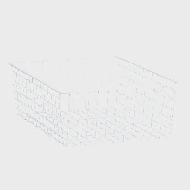 Trådback 45, Vit 185x427x527 mm