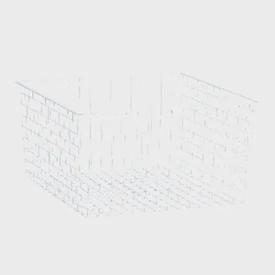 Trådback 55, Vit 285x527x527 mm