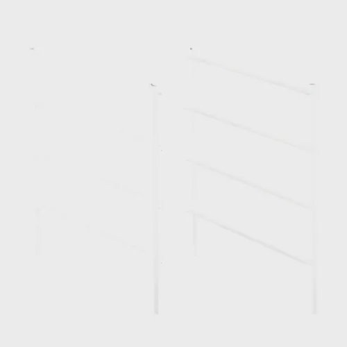 Gavelpar 535 mm, Vit 4 skenor, höjd 440 mm