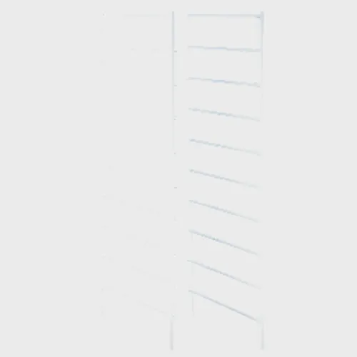 Gavelpar 535 mm, Vit 10 skenor, höjd 1040 mm