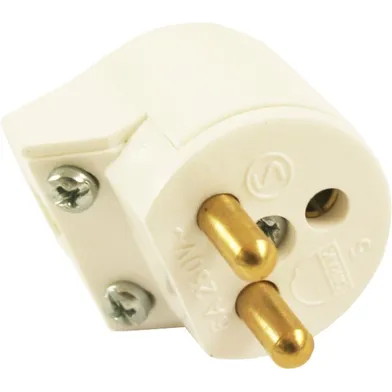 Lamppropp 2-polig jordad Sidoingång, Vit