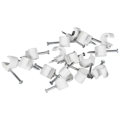 Ledningshållare oval 3x5 mm, Vit, 100-pack