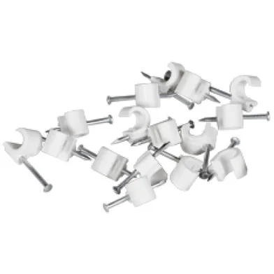 Ledningshållare oval 3x5 mm, Vit, 20-pack