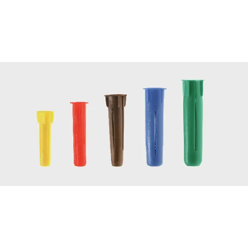 Plastplugg Gul 5,5x25 mm, 10 st/frp