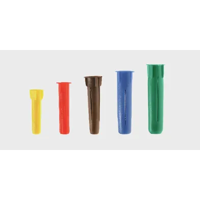 Plastplugg Gul 5,5x25 mm, 10 st/frp