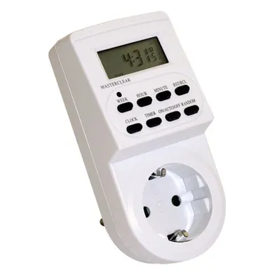 Digital timer jordad IP20, Vit