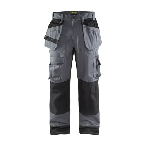 Hantverksbyxa twill, grå/svart Strl C50