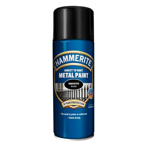 Rostskyddsfärg Spray Smooth Finish Svart, 400 ml