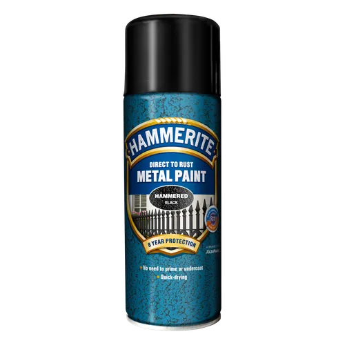 Rostskyddsfärg Spray Hammarlack Svart, 400 ml