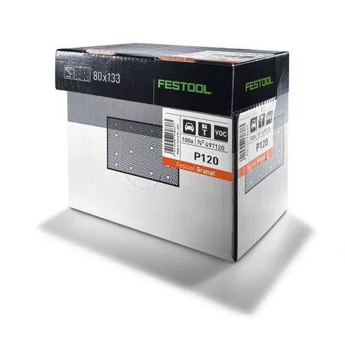 Slippapper STF 80x133 GR K80, 50-pack