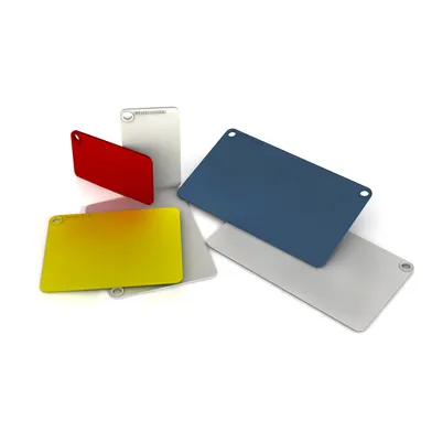 Märkbricka Mini med tråd 40x70 mm, Vit