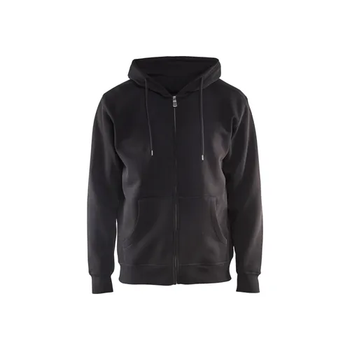 Tröjamed luva och dragkedja, svart Strl M