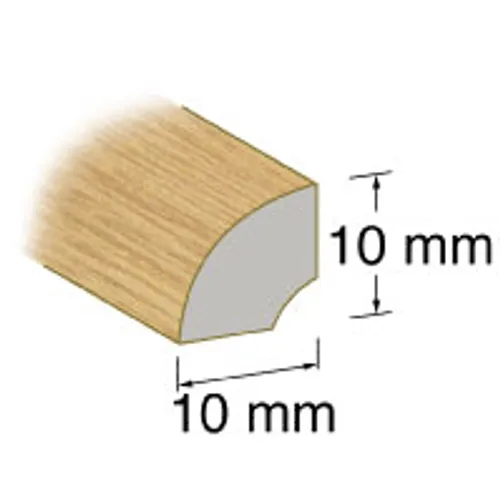 Kvartslist 12x12 mm 250 cm, Vit