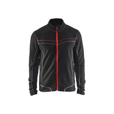 Microfleecejacka 4997, svart Strl XL