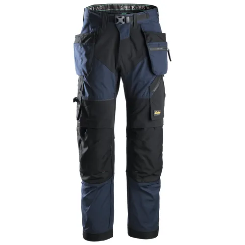 Arbetsbyxa+ 6902 FlexiWork Strl. 52, Marin/Svart