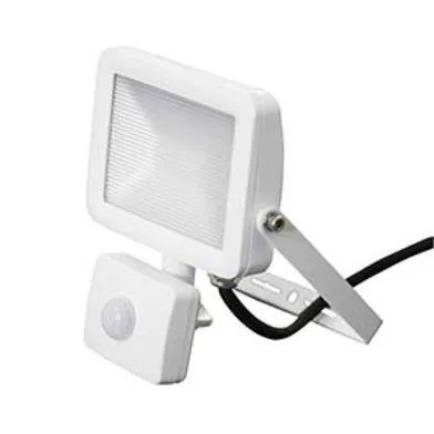 Strålkastare LED m. rörelsevakt 20 W, IP44, Vit