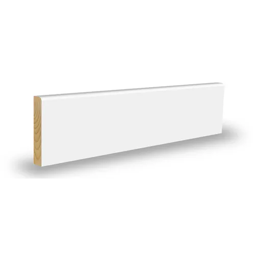 Sockel vitmålad furu 12x69 mm, 4400 mm