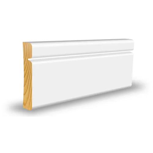 Sockel ventilerad vitmålad furu 14x69 mm, 4400 mm